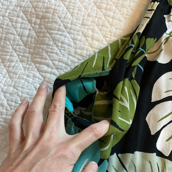 Croft & Borrow Monstera print midi dress, small EUC - Picture 9 of 11